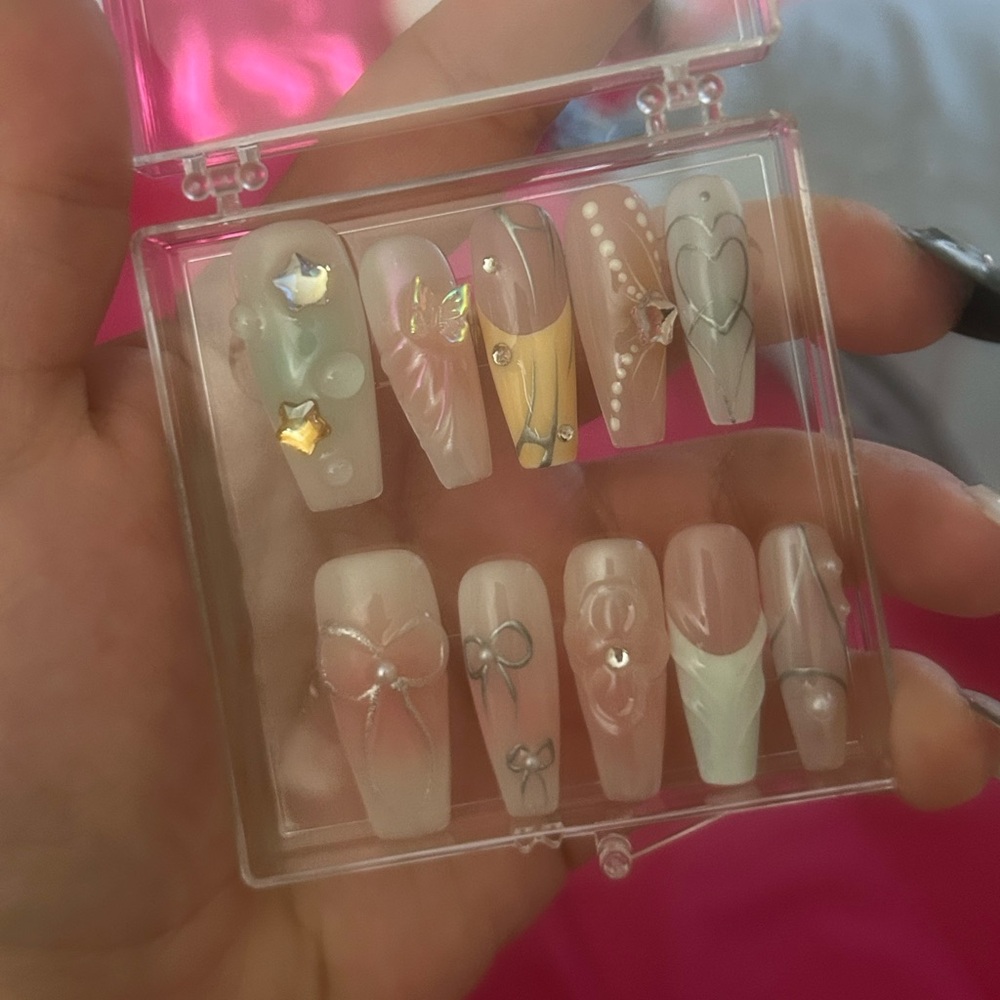 Hand crafted nails size medium